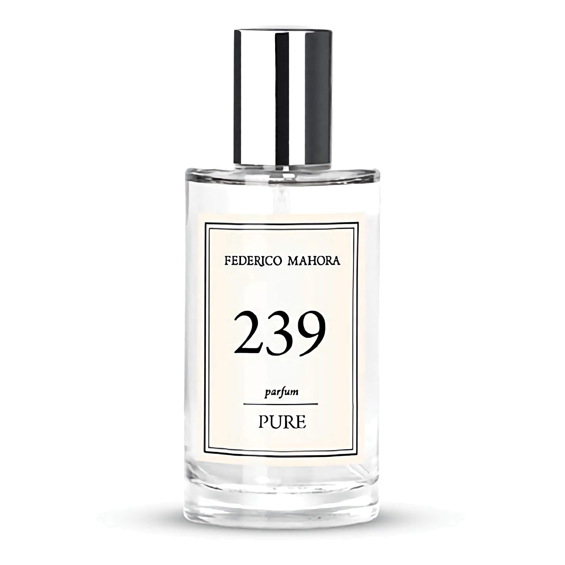 Perfume bottle with a white label featuring dupe of Burberry's The Beat